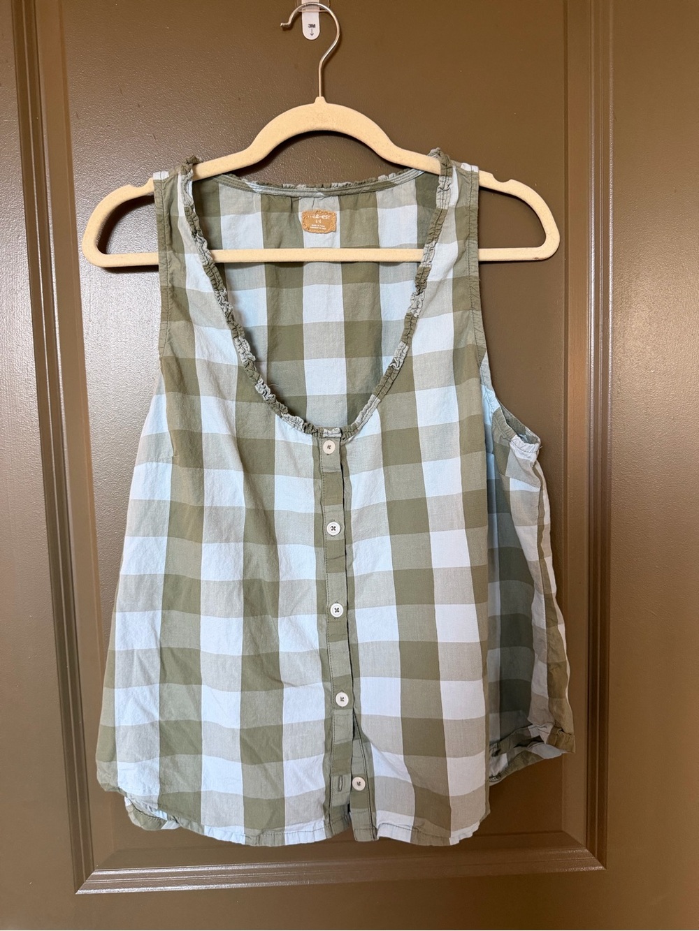 Free People Plaid Tank Top